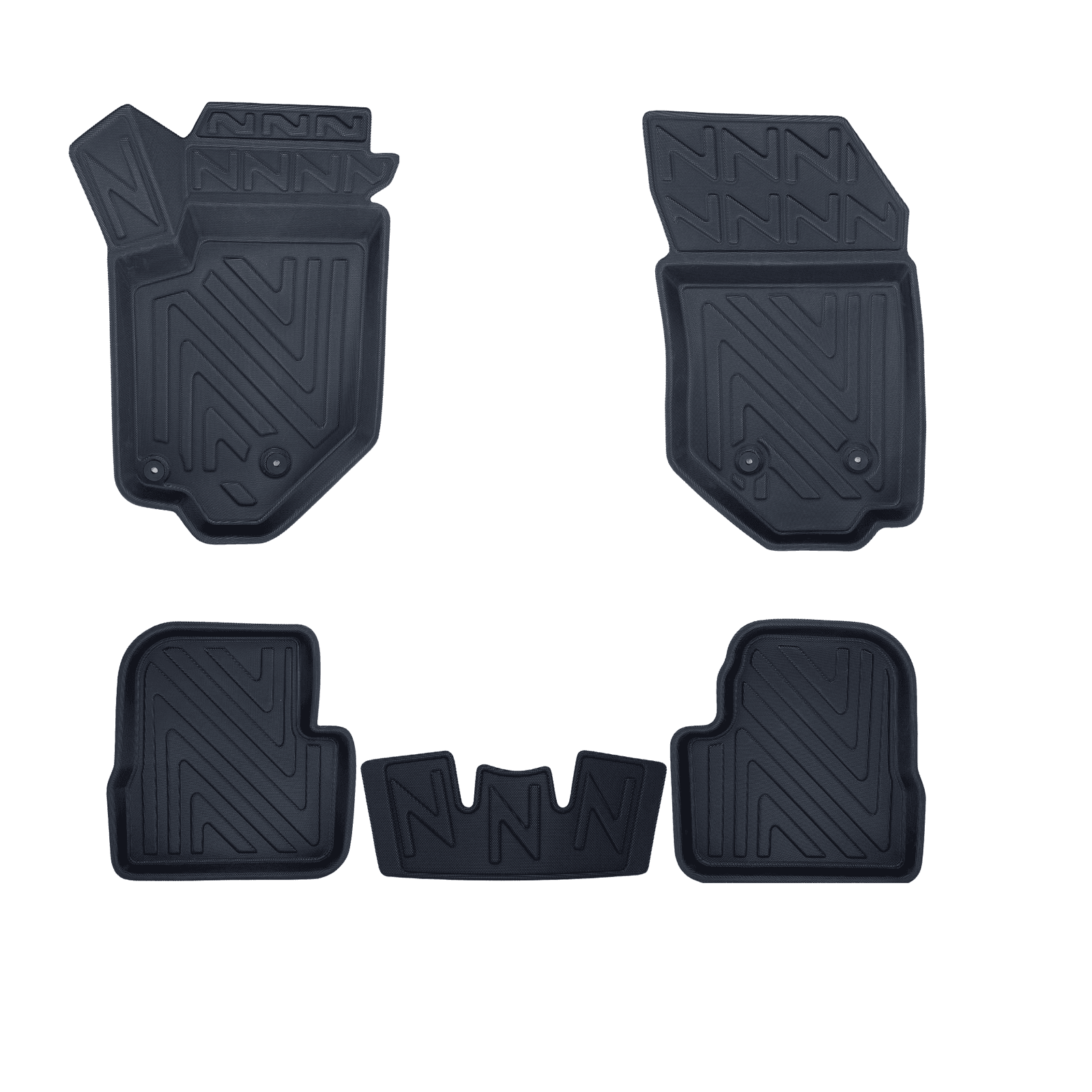 3D Auto Fussmatten Set passend für Peugeot 2008 Baujahr ab 2019 ( Passt nicht für Elektromodell )