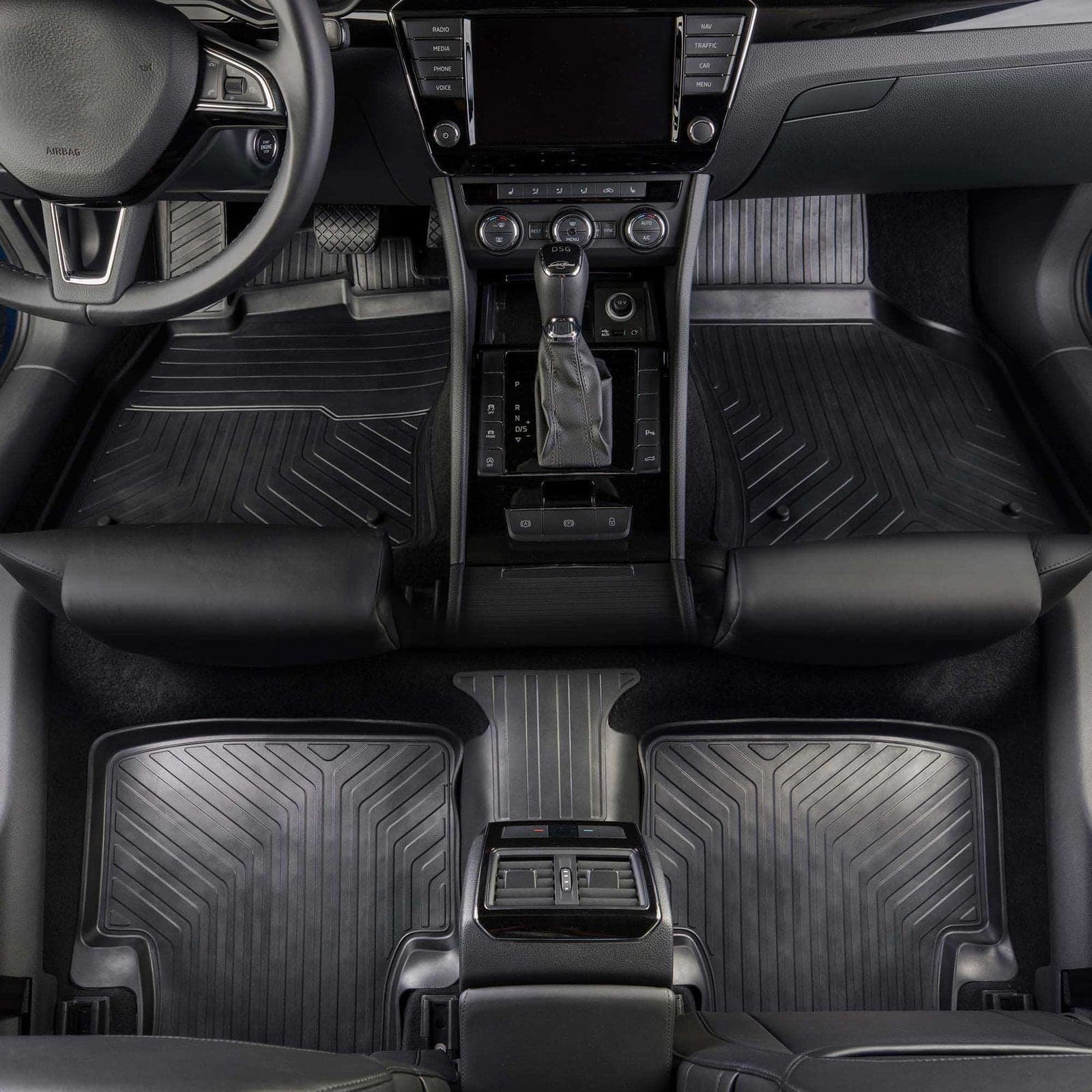 3D Premium Gummi Auto Fussmatten Set Passend für Ford Kuga (1.Gen) Baujahr 2008-2012