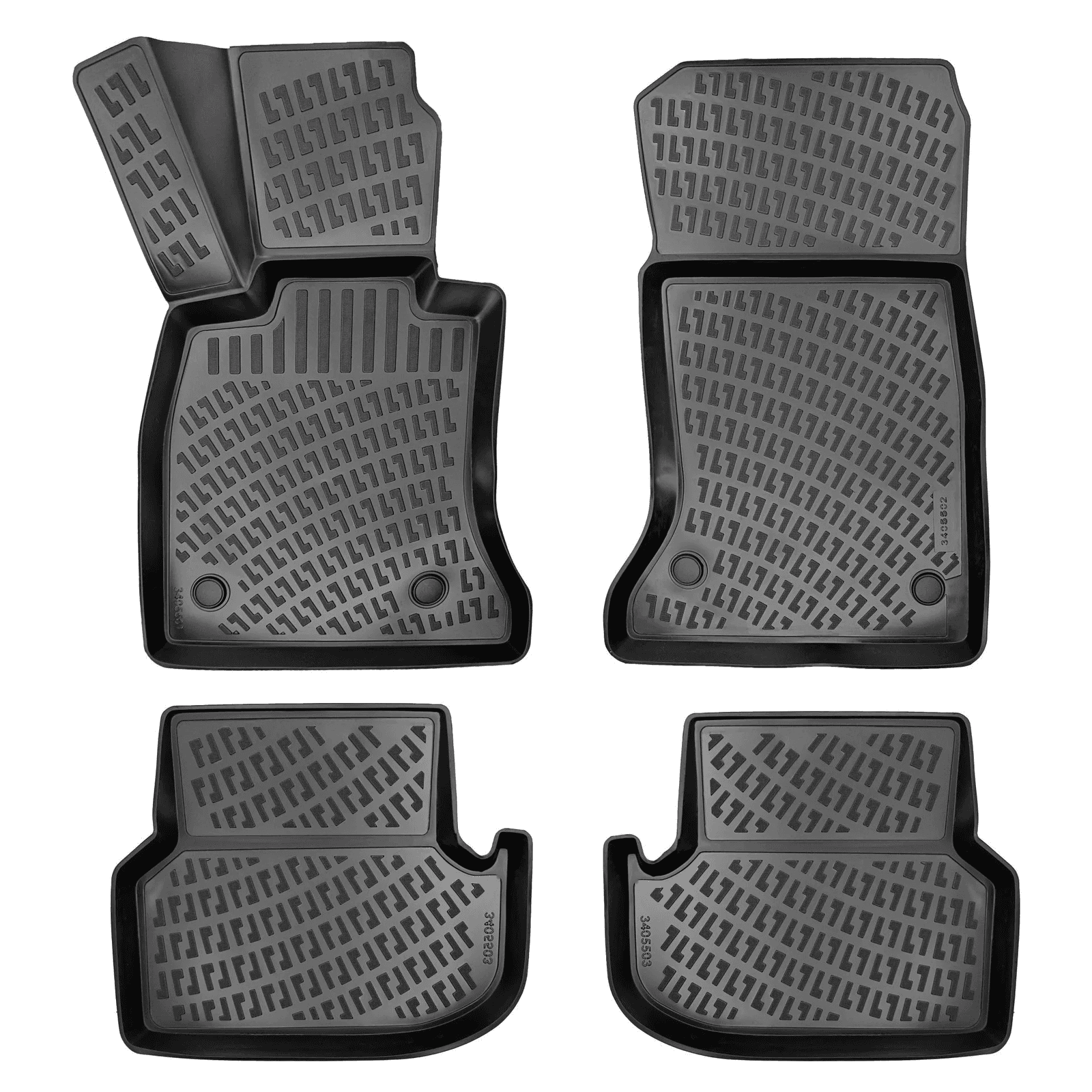 3D Premium Gummi Auto Fussmatten Set Passend für BMW 6 (F06) Baujahr 2011-2018