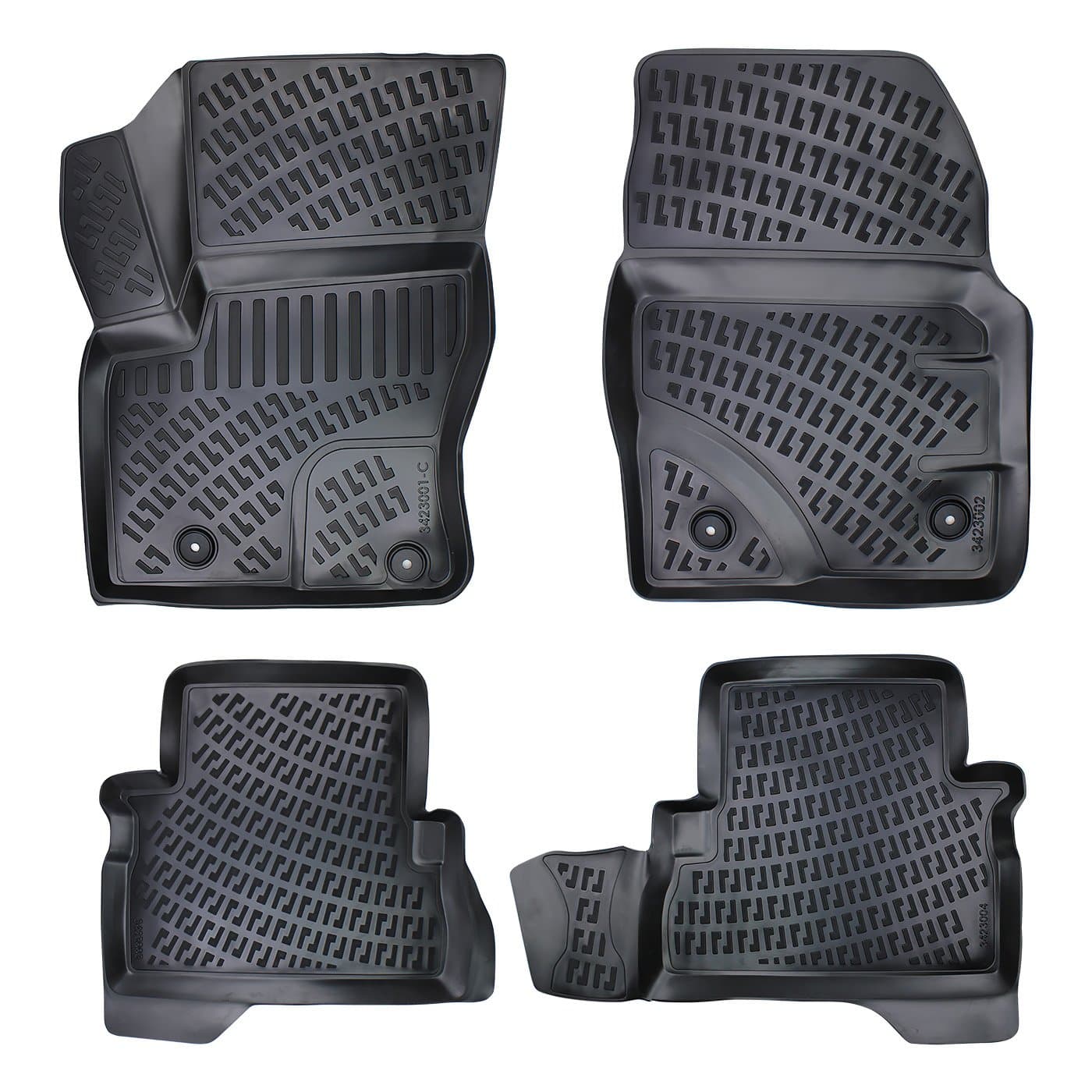 3D Auto Fussmatten Set passend für Ford C-Max (1.Gen) Baujahr 2003-2010