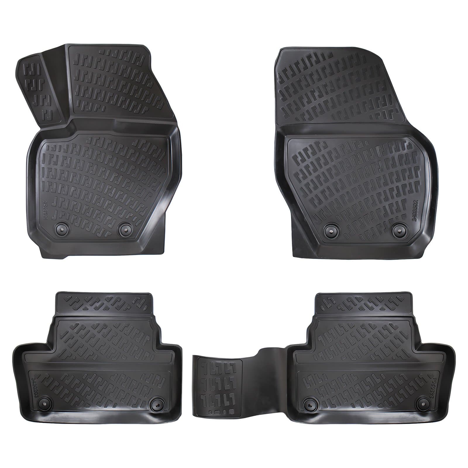 3D Auto Fussmatten Set passend für Volvo XC-60 (1.Gen - XC60) Baujahr 2008-2017
