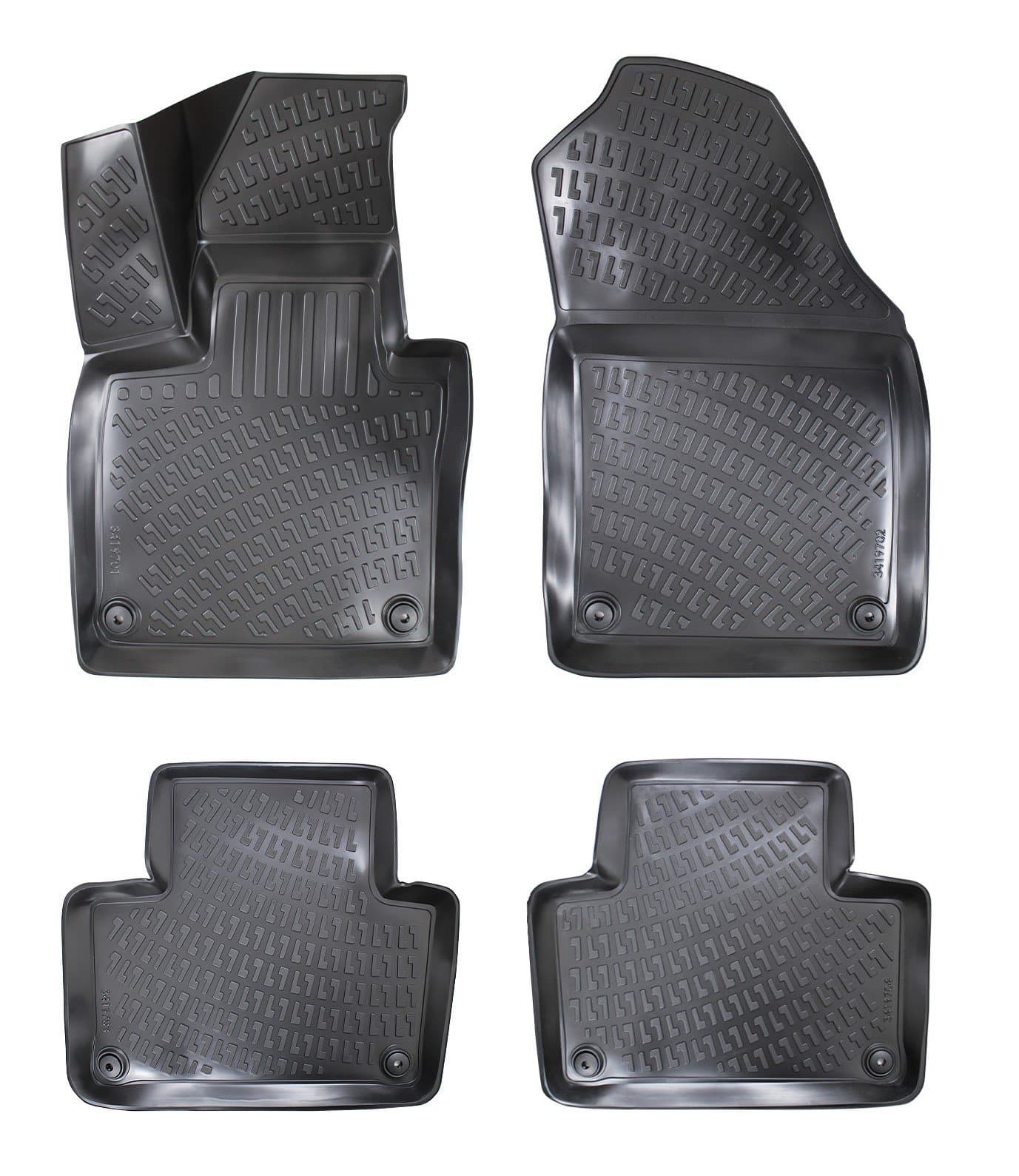 3D Auto Fussmatten Set passend für Volvo XC-90 HYBRID (2.Gen - XC90) Baujahr ab 2015