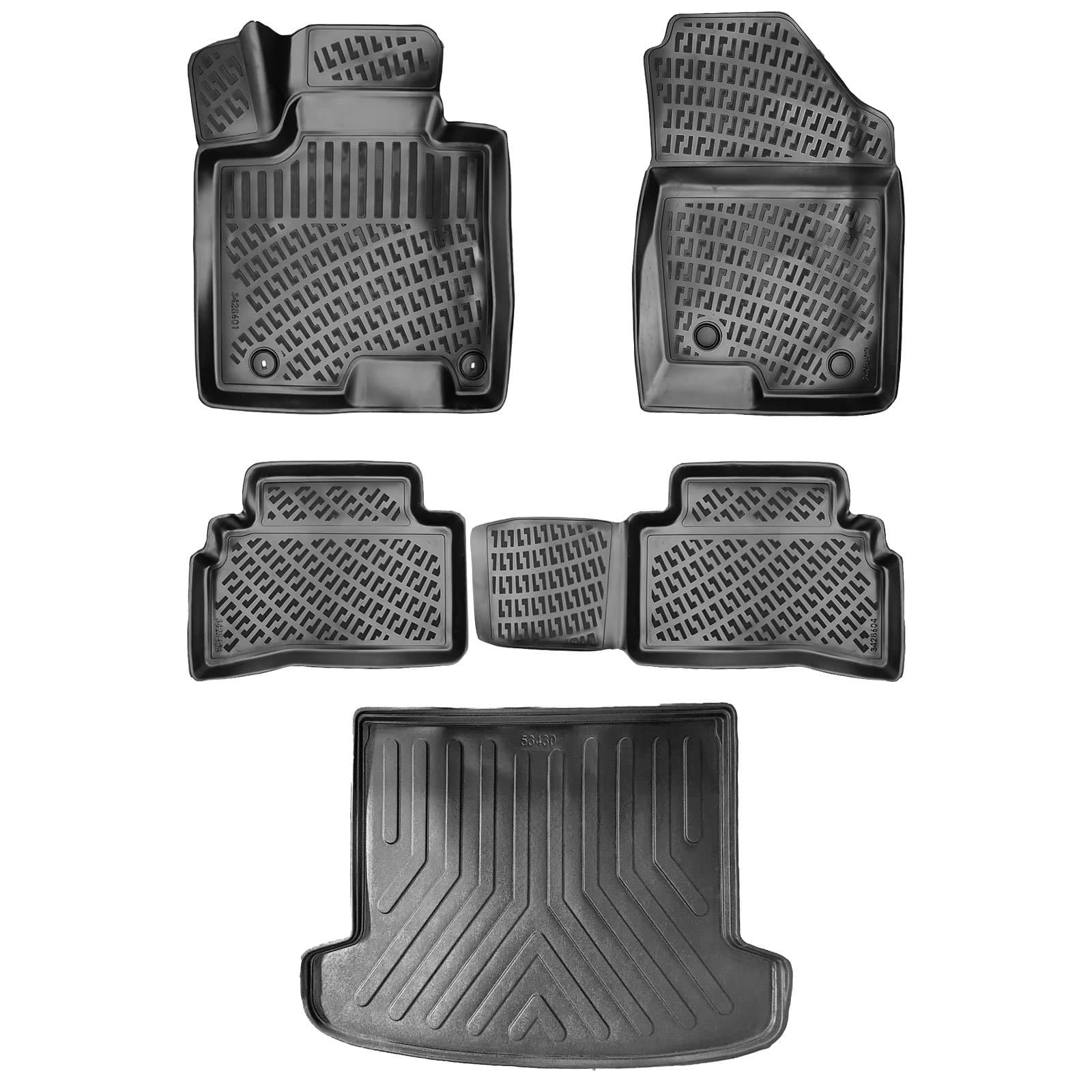 3D Auto Gummimatten &amp; Kofferraumwanne Set für Hyundai Tucson (IV.Gen) ab 2021