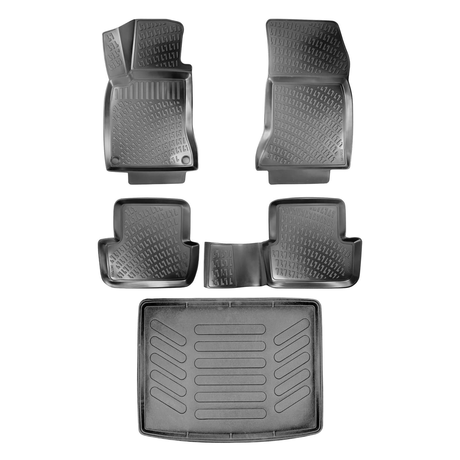 3D Auto Gummimatten &amp; Kofferraumwanne Set für Mercedes B Klasse W246 Baujahr 2011-2018