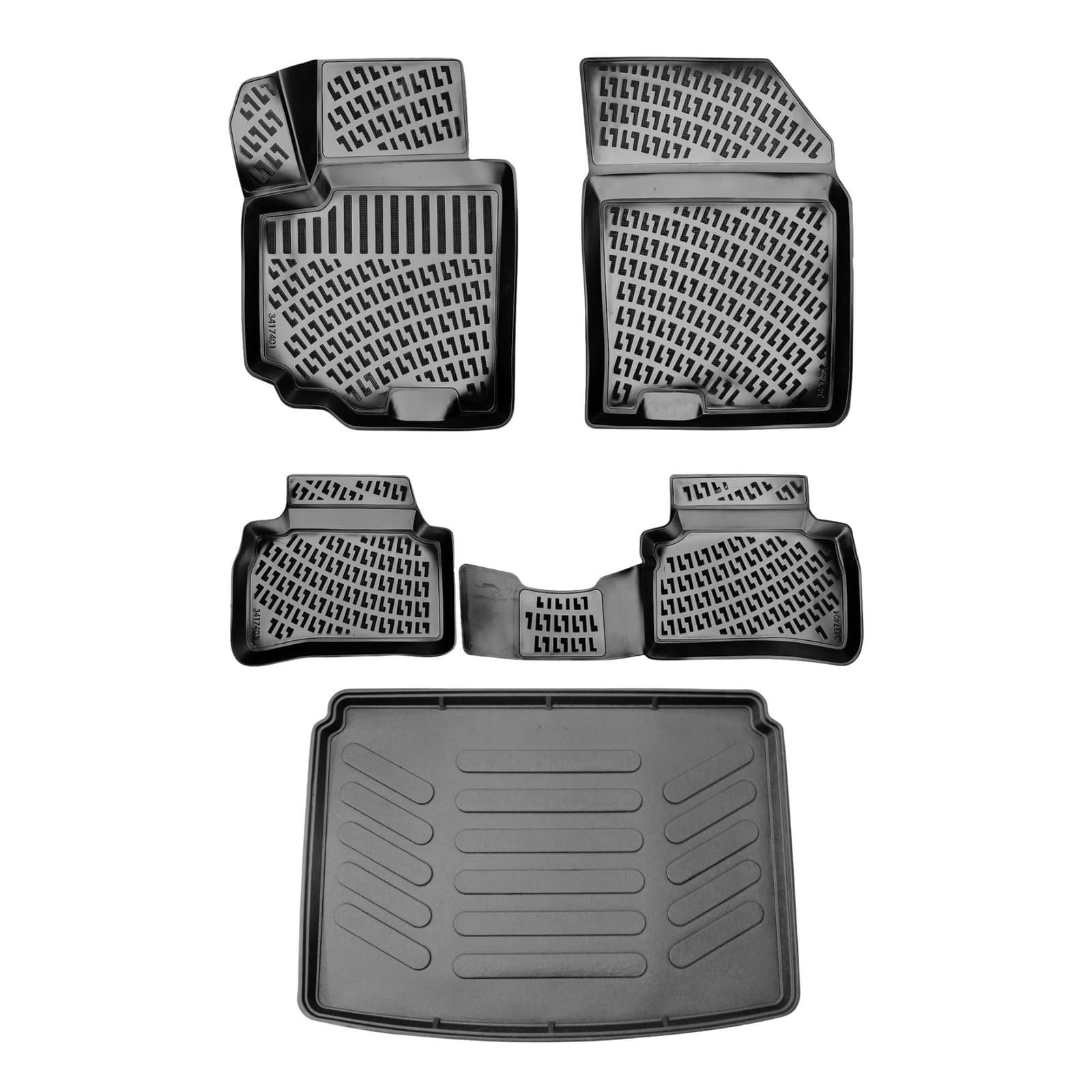 3D Auto Gummimatten &amp; Kofferraumwanne Set für Suzuki Vitara Baujahr ab 2015