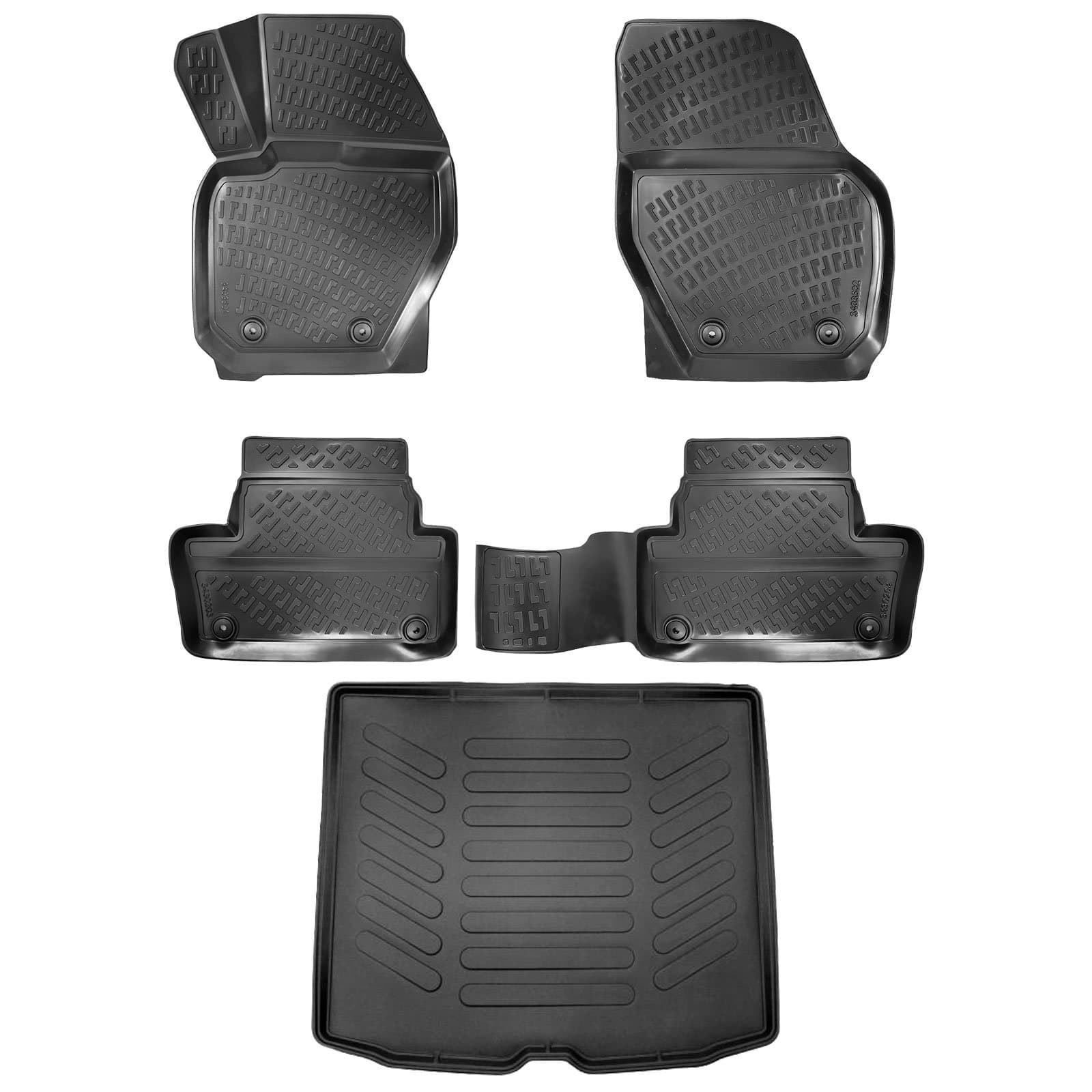 3D Auto Gummimatten &amp; Kofferraumwanne Set für Volvo XC60 (1.Gen) Baujahr 2008-2017