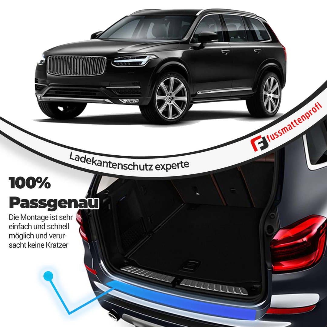 Ladekantenschutz aus Edelstahl Chrom Passend für Volvo V70 (3.Gen) Baujahr 2008-2016