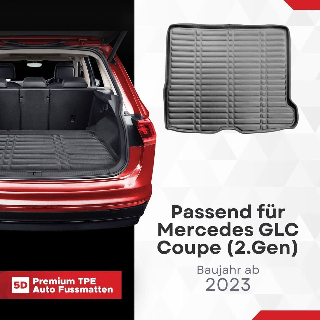 5D Premium Kofferraummatte passend für Mercedes GLC COUPE (2.Gen) C254 ab 2023