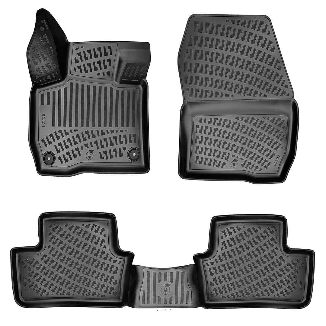 3D Auto Fussmatten Set passend für Opel Corsa F e Elektro Baujahr ab 2022 ( Passt Nicht in den normalen Verbrenner Corsa )