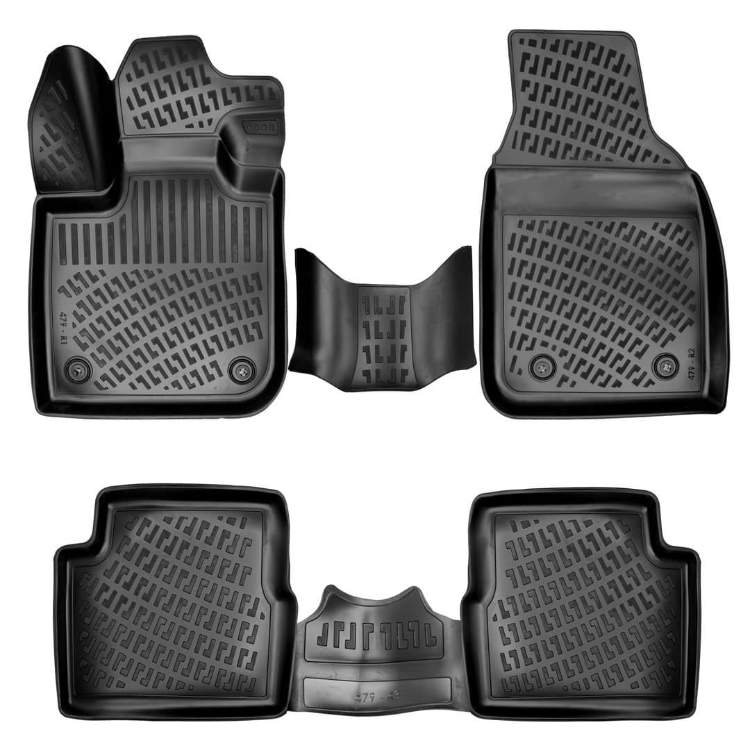 3D Auto Fussmatten Set passend für Fiat 500 E Elektro Baujahr ab 2020