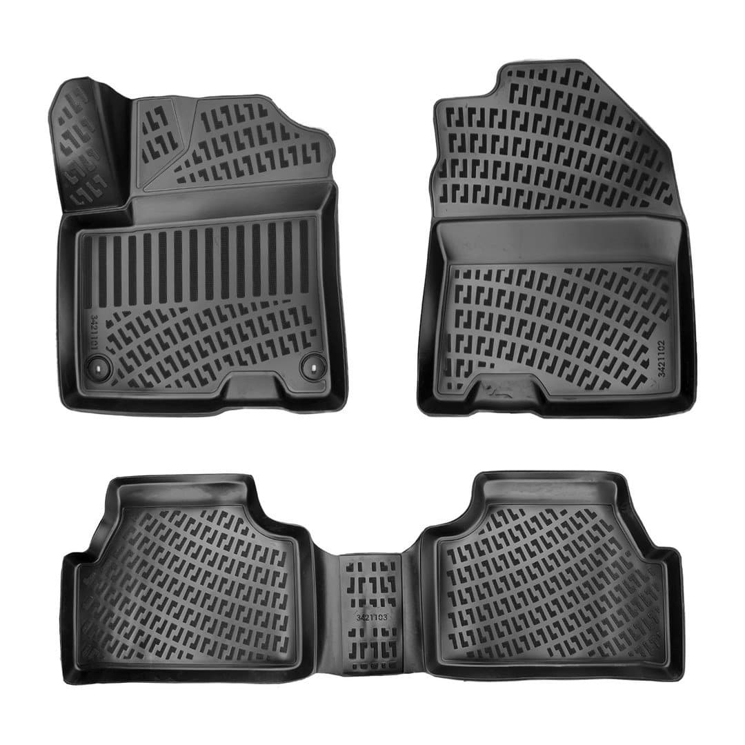 3D Auto Fussmatten Set passend für Hyundai Kona Elektro (1.Gen) Baujahr 2017-2023