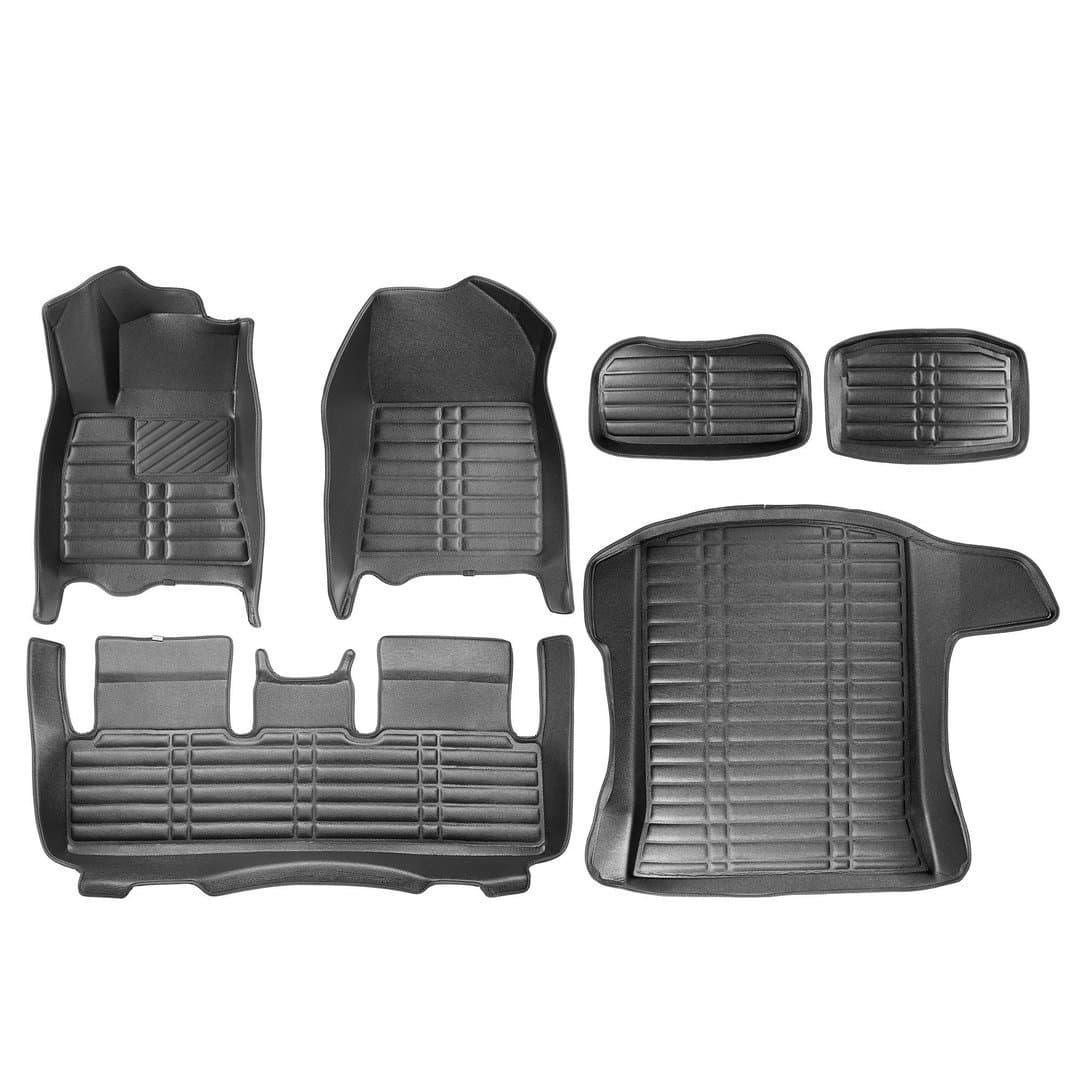 5D Premium Auto Fussmatten TPE Gesamtset passend für Tesla Model 3 Baujahr ab 2017