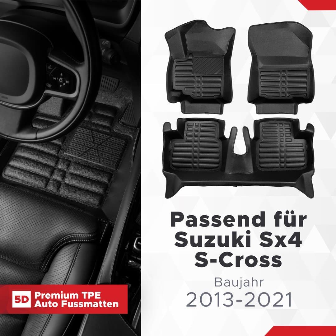 5D Premium Auto Fussmatten TPE Set passend für Suzuki Sx4 S-Cross Baujahr 2013-2021