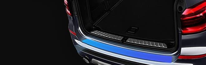 Chrom Ladekantenschutz Gebürstet aus Edelstahl Mit Abkantung Passend für Peugeot 2008 Baujahr ab 2020