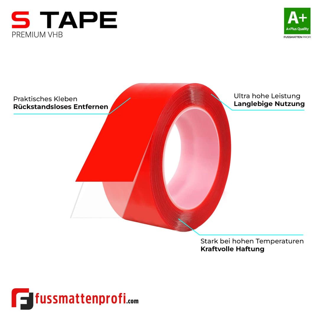 VHB Doppelseitiges Transparentband unsichtbares Klebeband Für Innen- &amp; Außenbereich 25mm x 5m