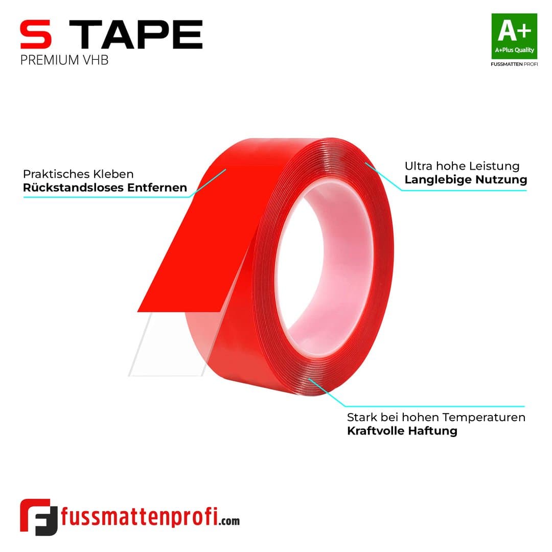 VHB Doppelseitiges Transparentband unsichtbares Klebeband Für Innen- &amp; Außenbereich 20mm x 5m