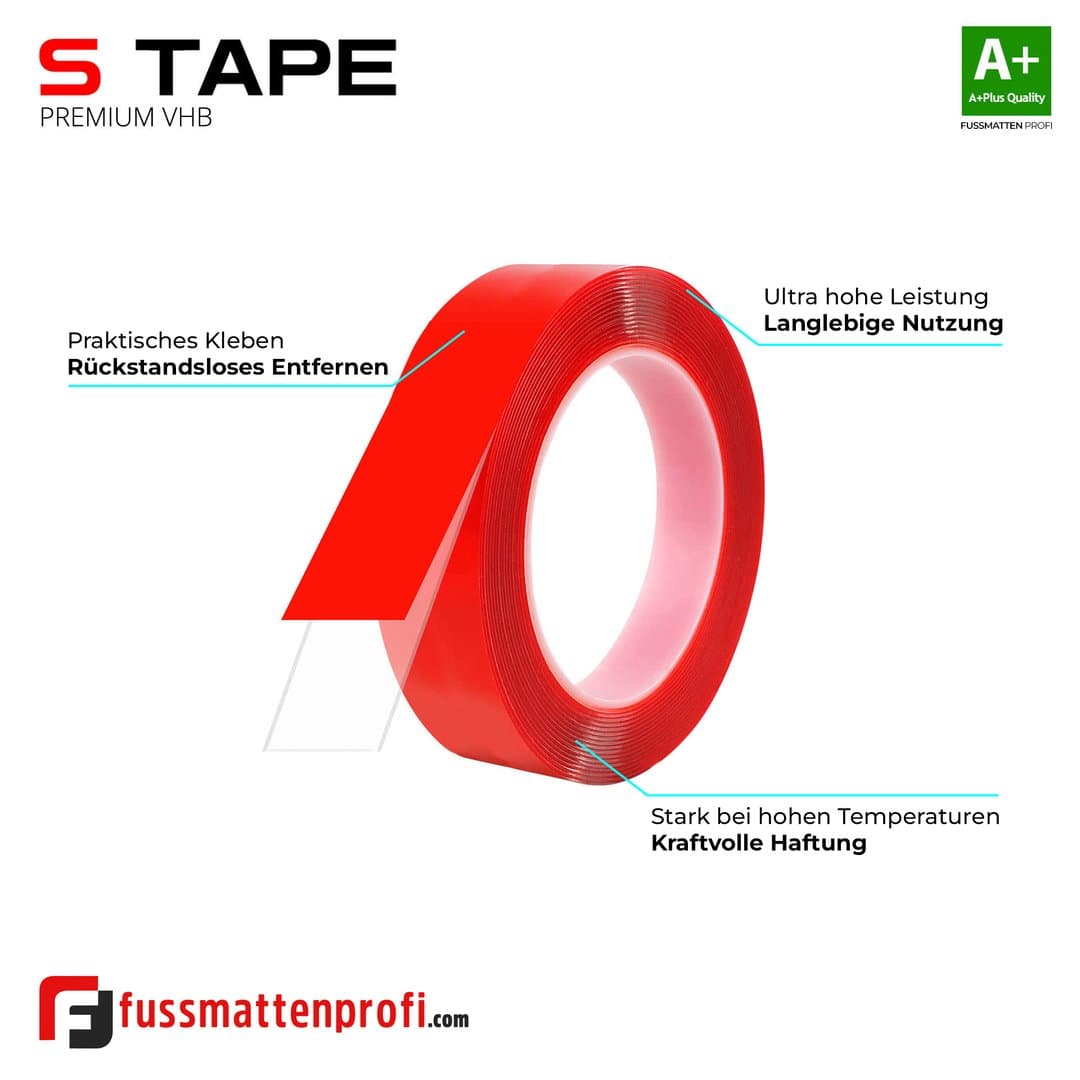 VHB Doppelseitiges Transparentband unsichtbares Klebeband Für Innen- &amp; Außenbereich 15mm x 5m