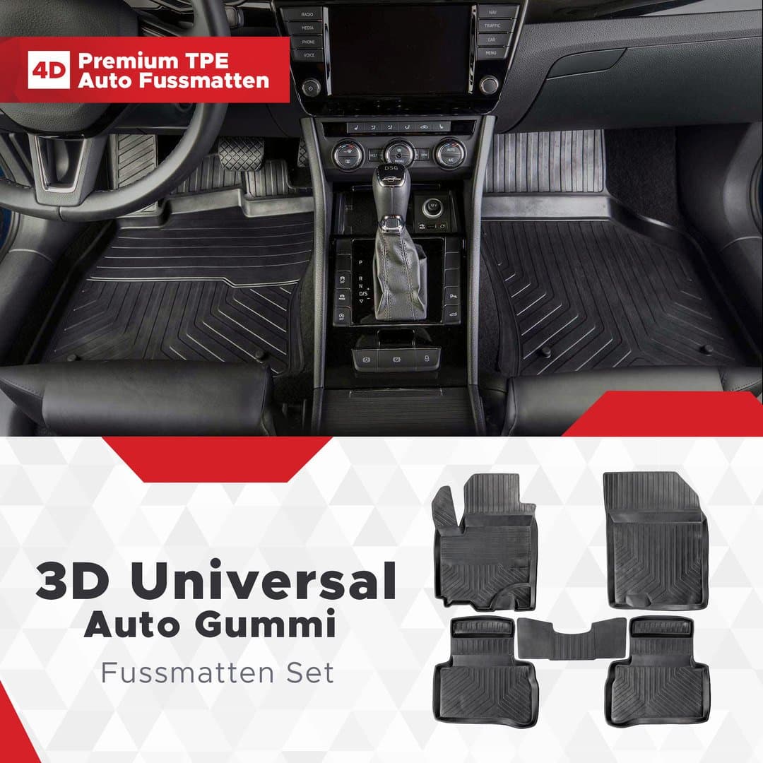 3D Fussmatten Universal Auto Gummi Set