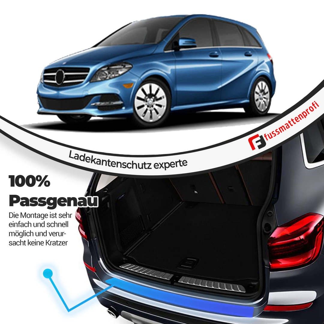 Ladekantenschutz Stoßstangenschutz Passend für Mercedes Benz C Klasse Kombi (S204) Baujahr 2007-2015 aus Edelstahl Chrom