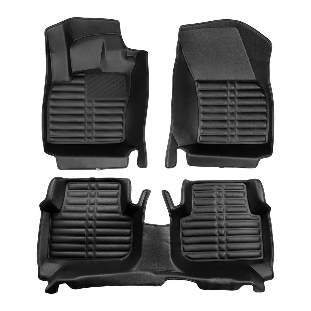 5D Premium Auto Fussmatten TPE Set passend für VW Tiguan Allspace Baujahr 2017-2020