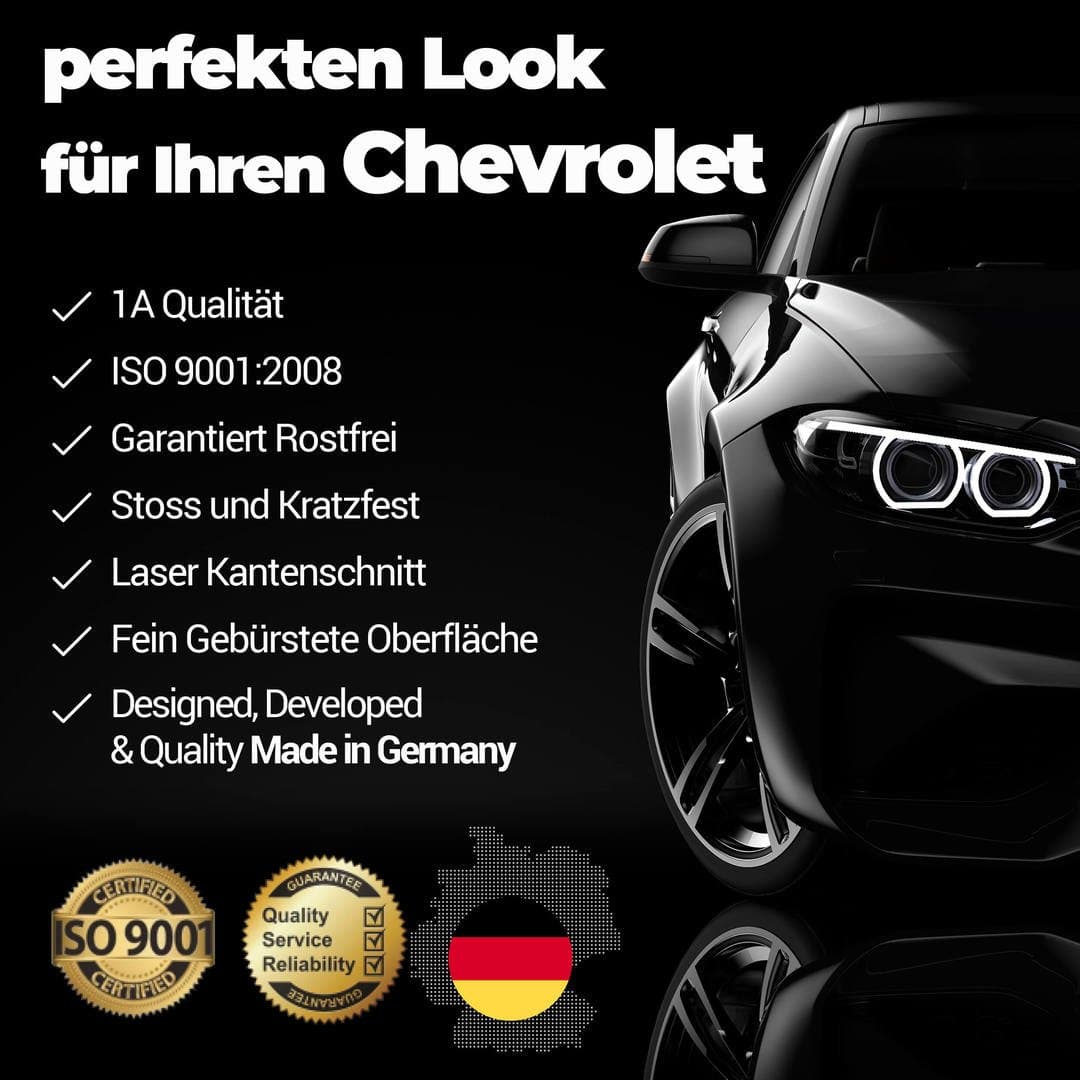 Ladekantenschutz aus Edelstahl Chrom mit Abkantung Kompatibel für Chevrolet Trax Baujahr 2011