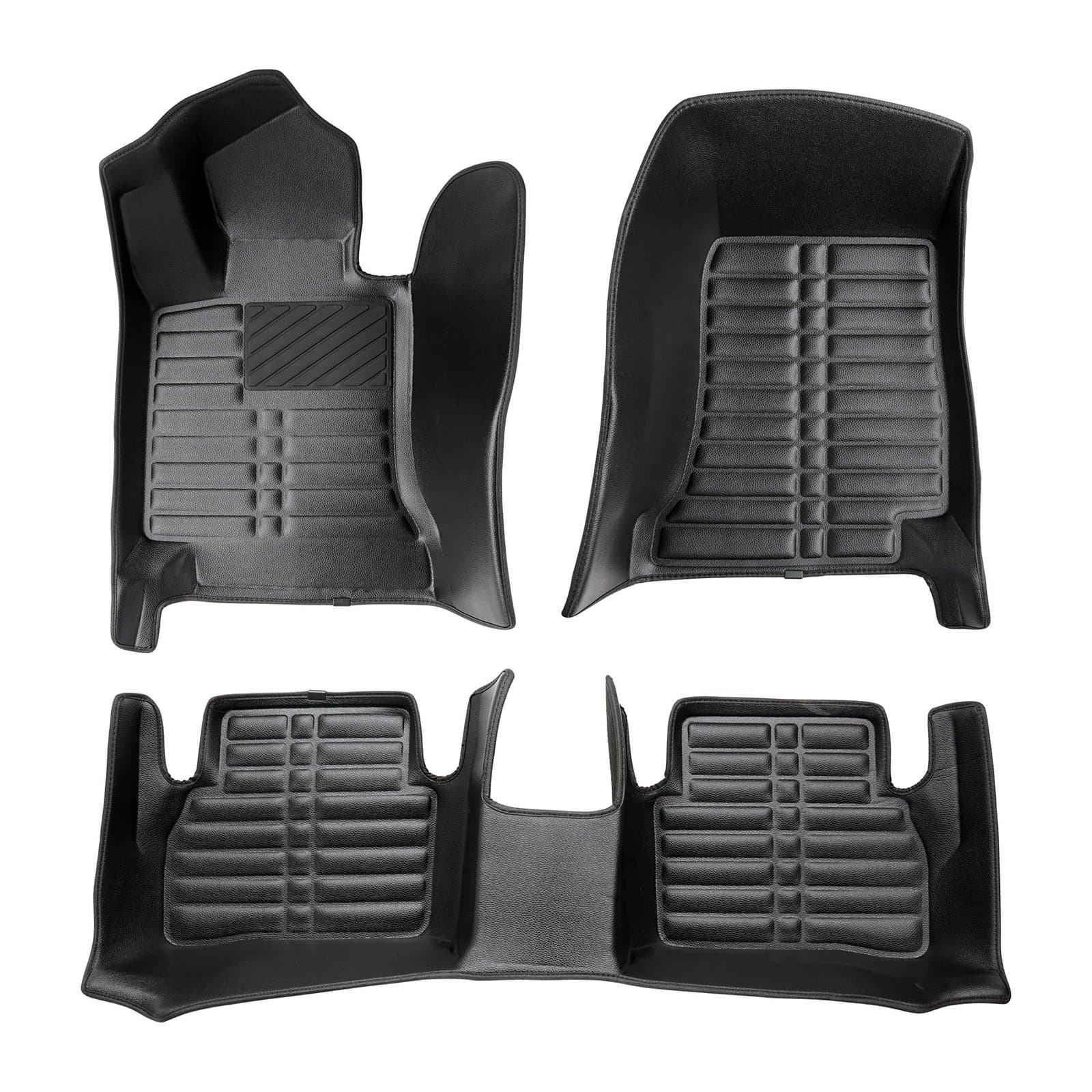 5D Premium Auto Fussmatten TPE Set passend für Mercedes C Klasse (W205/S205) Baujahr 2014-2021