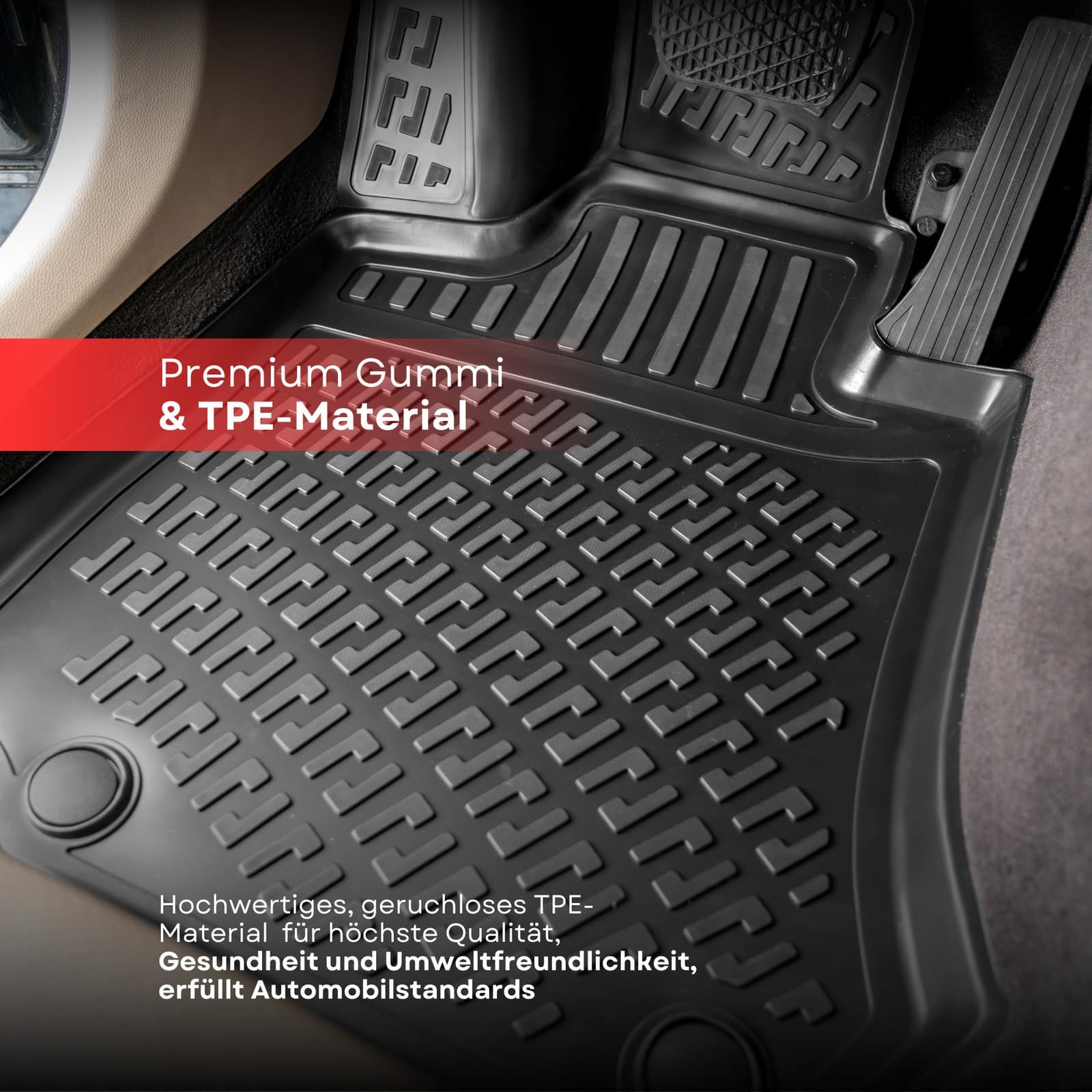 3D Auto Fussmatten Set passend für Mitsubishi ASX Baujahr ab 2010