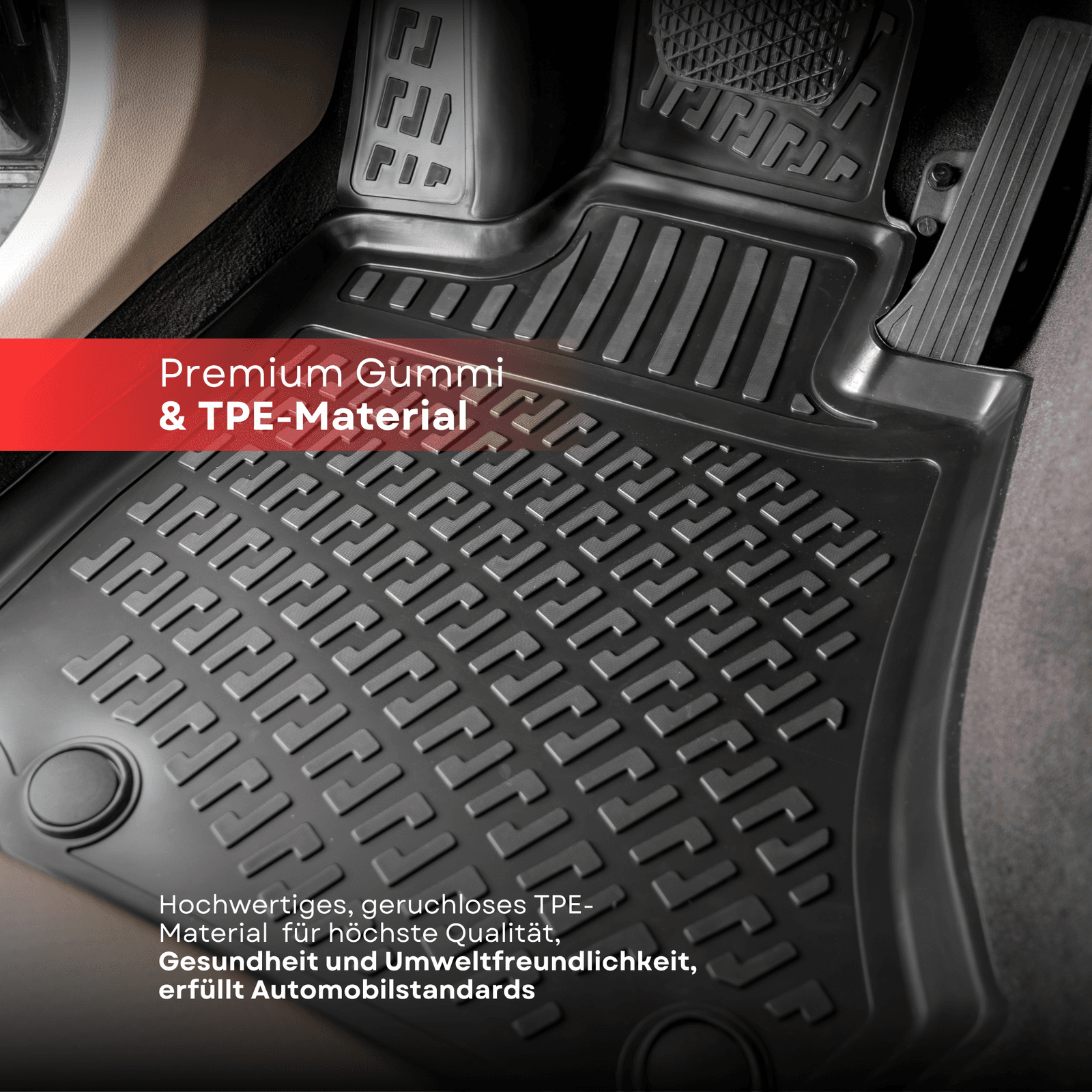 3D Auto Fussmatten Set passend für Mitsubishi Outlander Baujahr 2012-2021