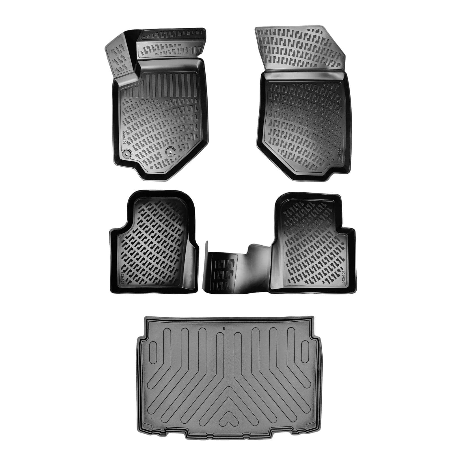 3D Auto Gummimatten & Kofferraumwanne Set für Opel Mokka B Baujahr ab 2021