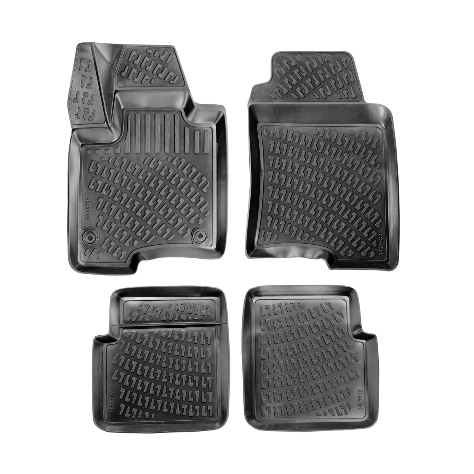 3D Auto Fussmatten Set passend für Fiat Panda III Baujahr ab 2011
