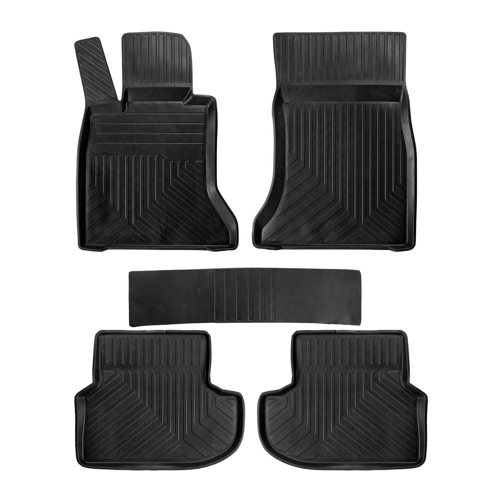3D Premium Gummi Auto Fussmatten Set Passend für BMW 5 (F10) X-Drive Baujahr 2013-2016