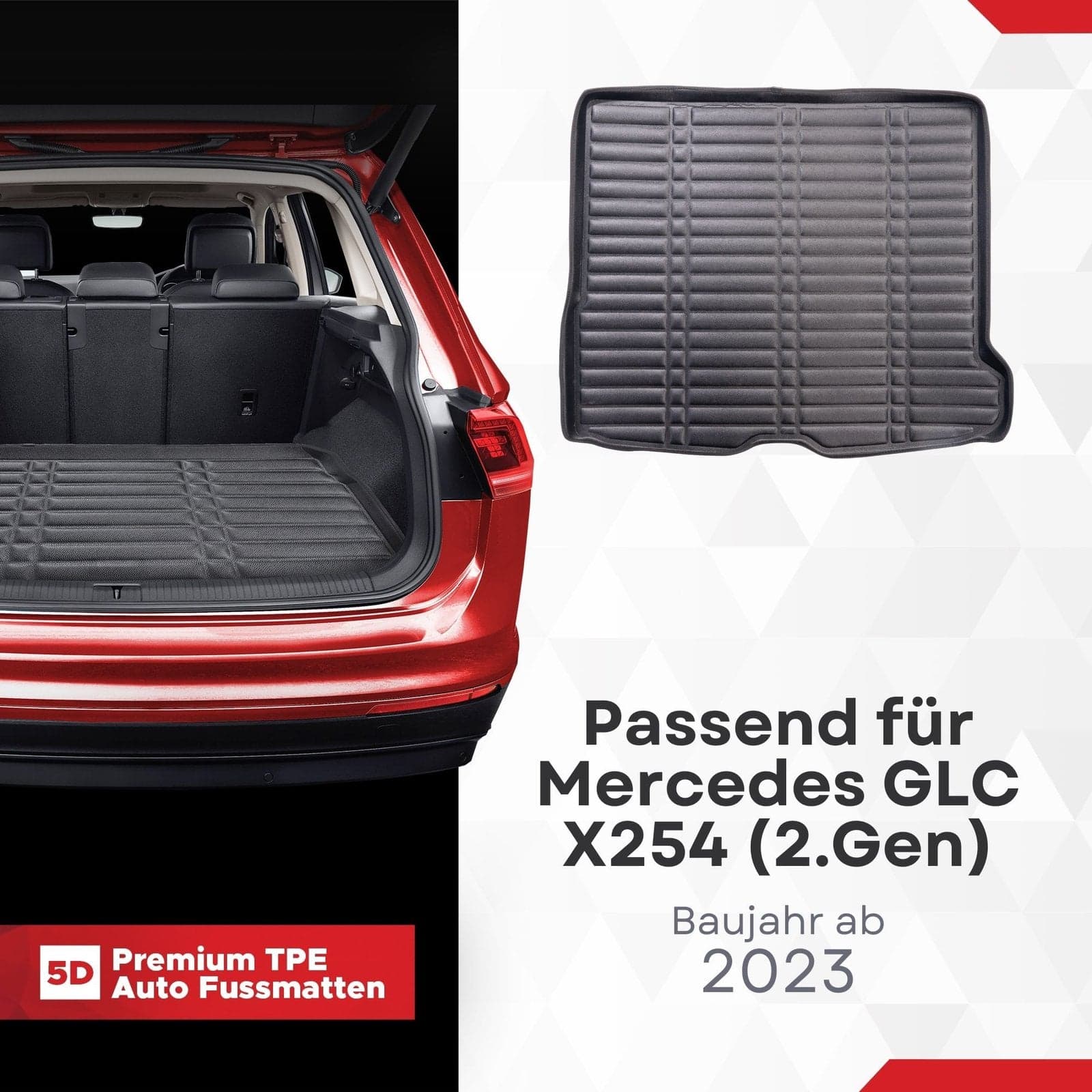 5D Premium Kofferraummatte passend für Mercedes GLC X254 (2.Gen) ab 2023