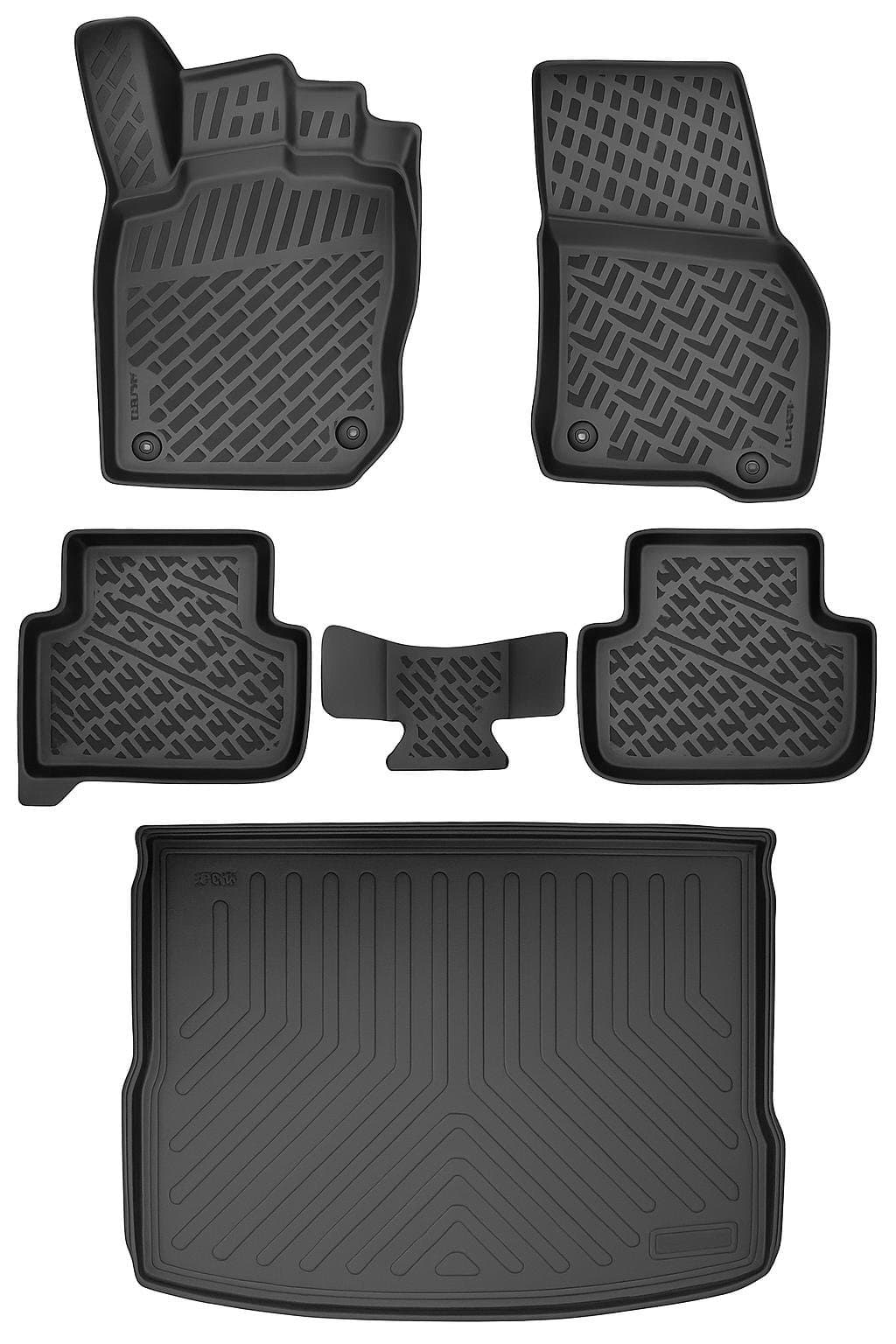 3D Auto Gummimatten &amp; Kofferraumwanne Set für VW TIGUAN III Baujahr ab 2024