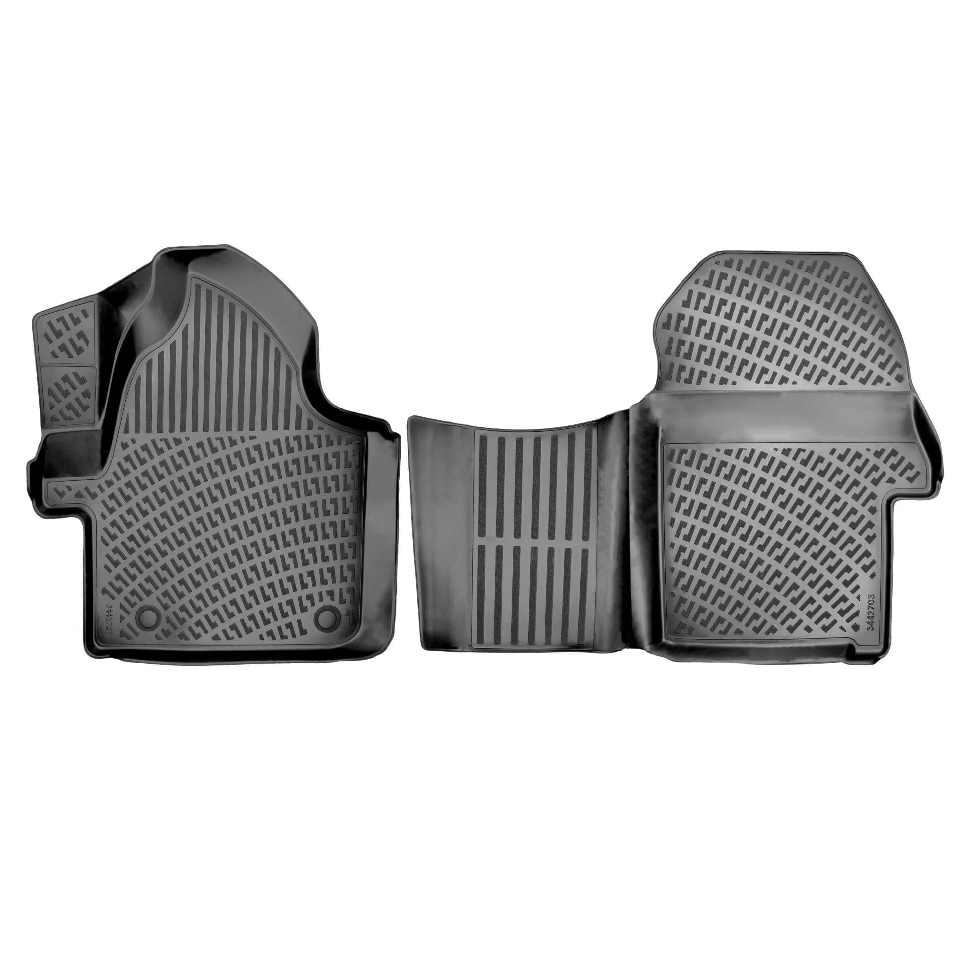 3D Premium Gummi Auto Fussmatten Set Passend für Mercedes Sprinter W906 (2 Beifahrersitz) Baujahr ab 2006