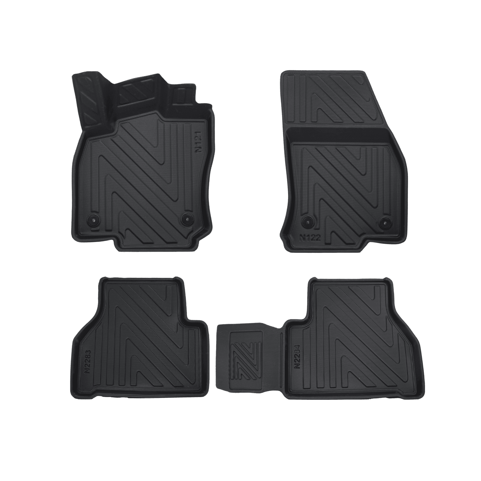 3D Auto Fussmatten Set passend für VW Caddy Baujahr ab 2021