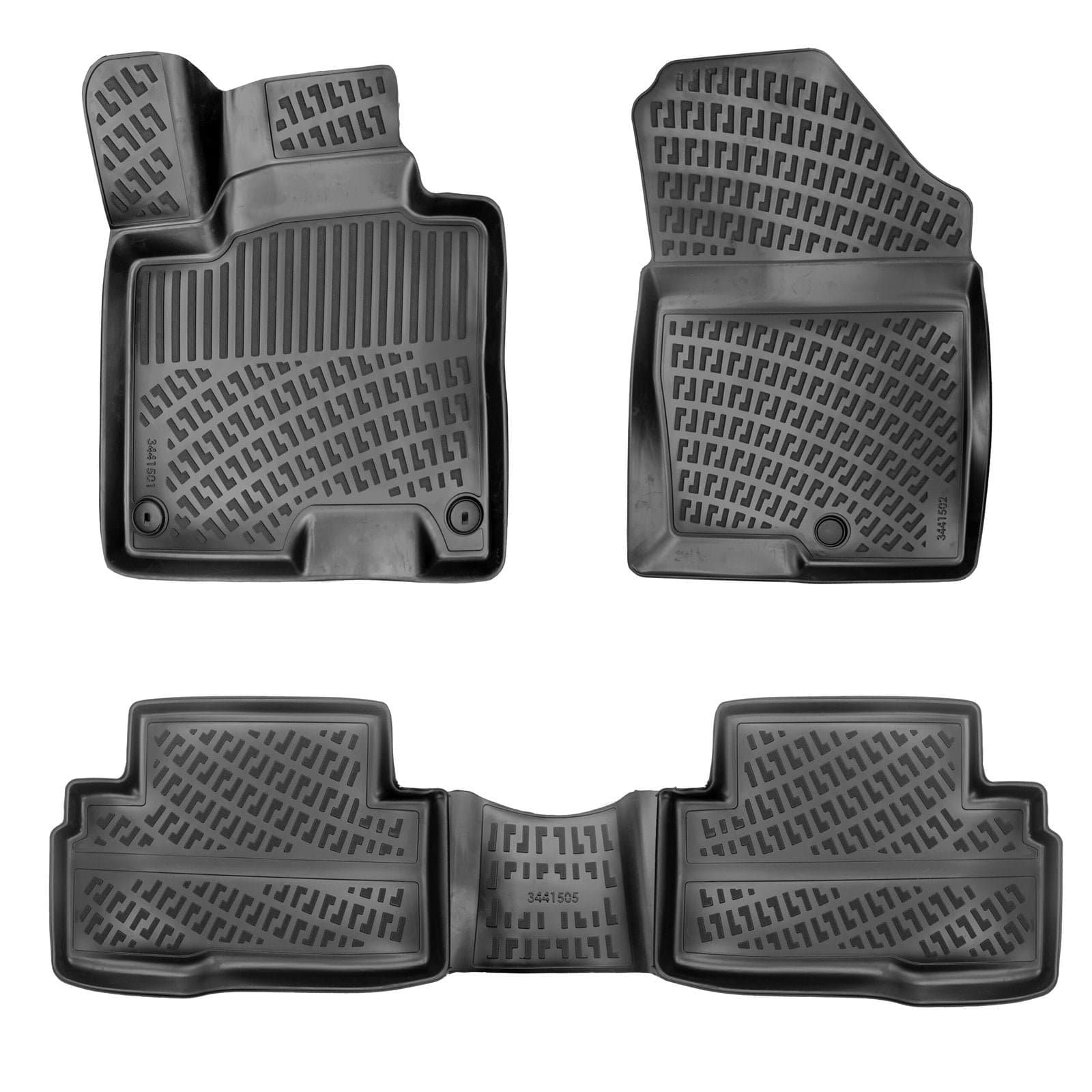 3D Auto Gummimatten passend für KIA Sportage Prestige Smart Paket HYBRID Baujahr ab 2022 (PASST NICHT IN DIESEL MILD HYBRID/BENZIN MODEL!!)