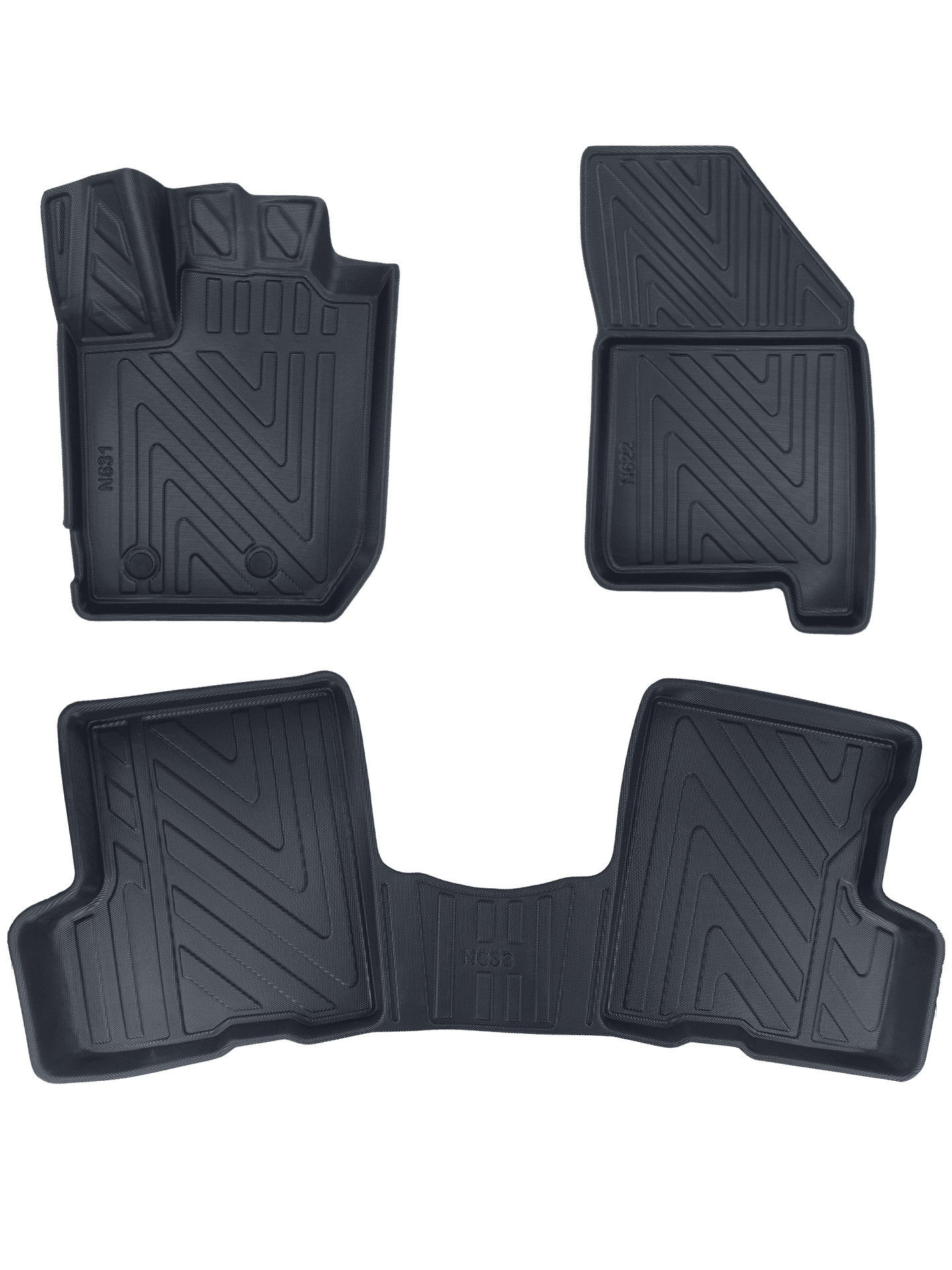 3D Auto Fussmatten Set passend für Dacia Duster 4x4 (2.Gen) Baujahr 2018-2022