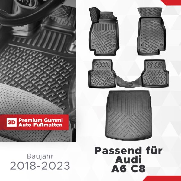 Audi A6 (C8) 2018–2025 – Fussmatten- und Kofferraumset 3D