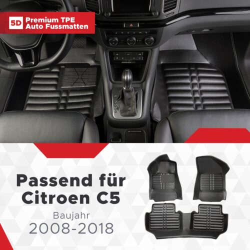 Citroen C5 2008–2018 – Fussmatten 5D