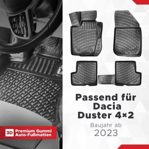 dacia-duster-4x2-ab-2023-fussmatten-3d-1 Dacia Duster 4x2 ab 2023 – Fussmatten 3D
