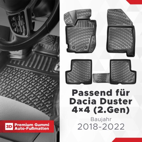 Dacia Duster 4x4 (2. Gen) 2018–2022 – Fussmatten 3D