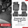 Dacia Duster 4x4 2010–2017 – Fussmatten 3D