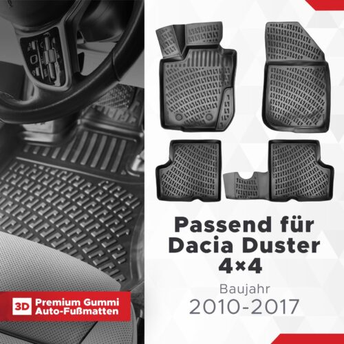 Dacia Duster 4x4 2010–2017 – Fussmatten 3D