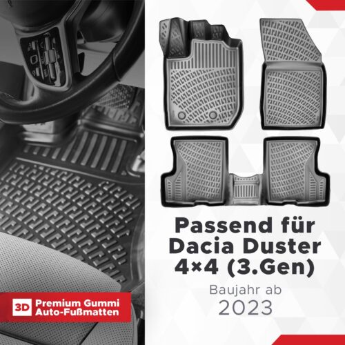 dacia-duster-4x4-3-gen-ab-2023-fussmatten-3d-1 Dacia Duster 4x4 (3. Gen) ab 2023 – Fussmatten 3D