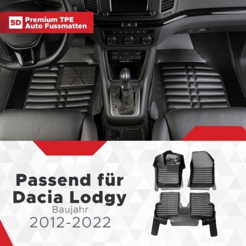 Dacia Lodgy 2012–2022 – Fussmatten 5D