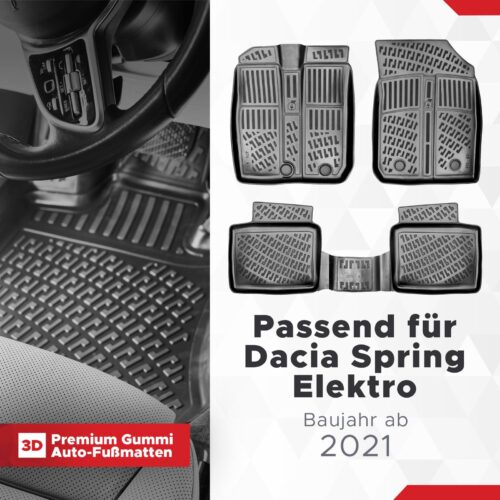Dacia Spring Elektro ab 2021 – Fussmatten 3D