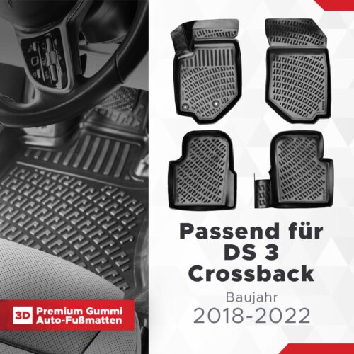 DS3 Crossback 2018–2022 – Fussmatten 3D