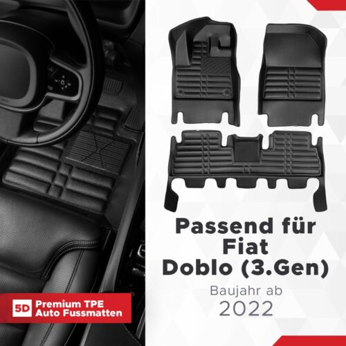 Fiat Doblo (3. Gen) ab 2022 – Fussmatten 5D
