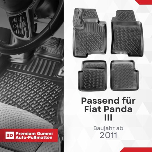 Fiat Panda III ab 2011 – Fussmatten 3D