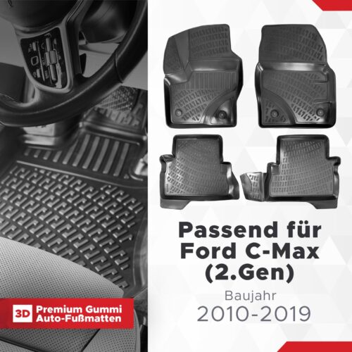 Ford C-Max (2. Gen) 2010–2019 – Fussmatten 3D